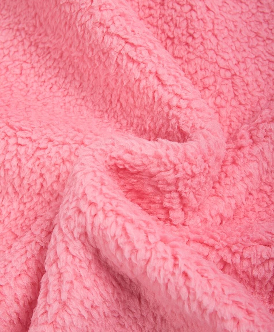 Buzo ni&ntilde;a tela sherpas rosa