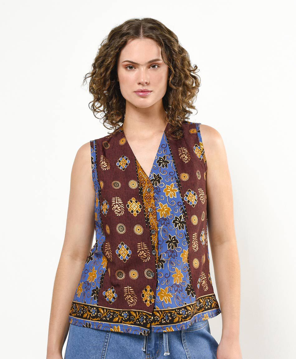 Camisa mujer patr&oacute;n &eacute;tnico