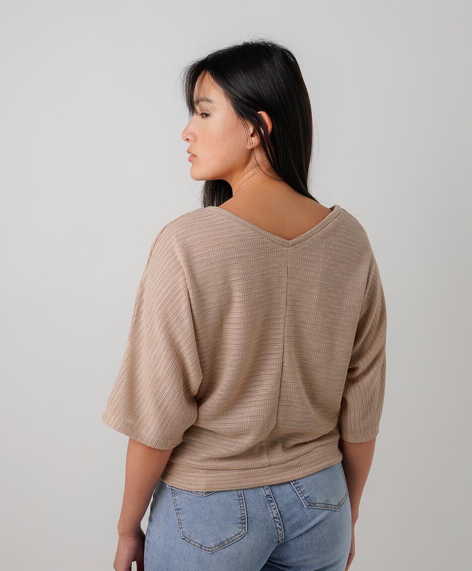 Sweater mujer cuello ancho