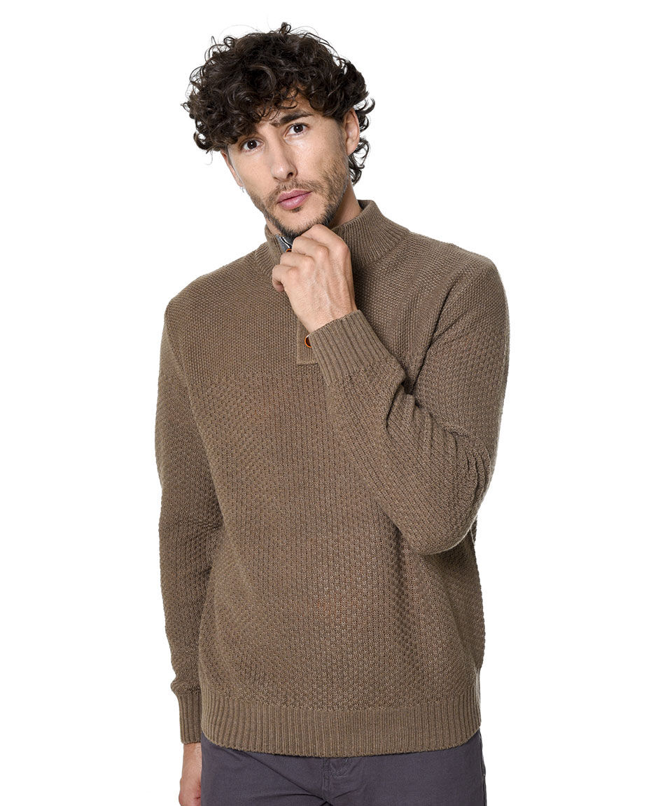 Sweater cuello botones fantasia