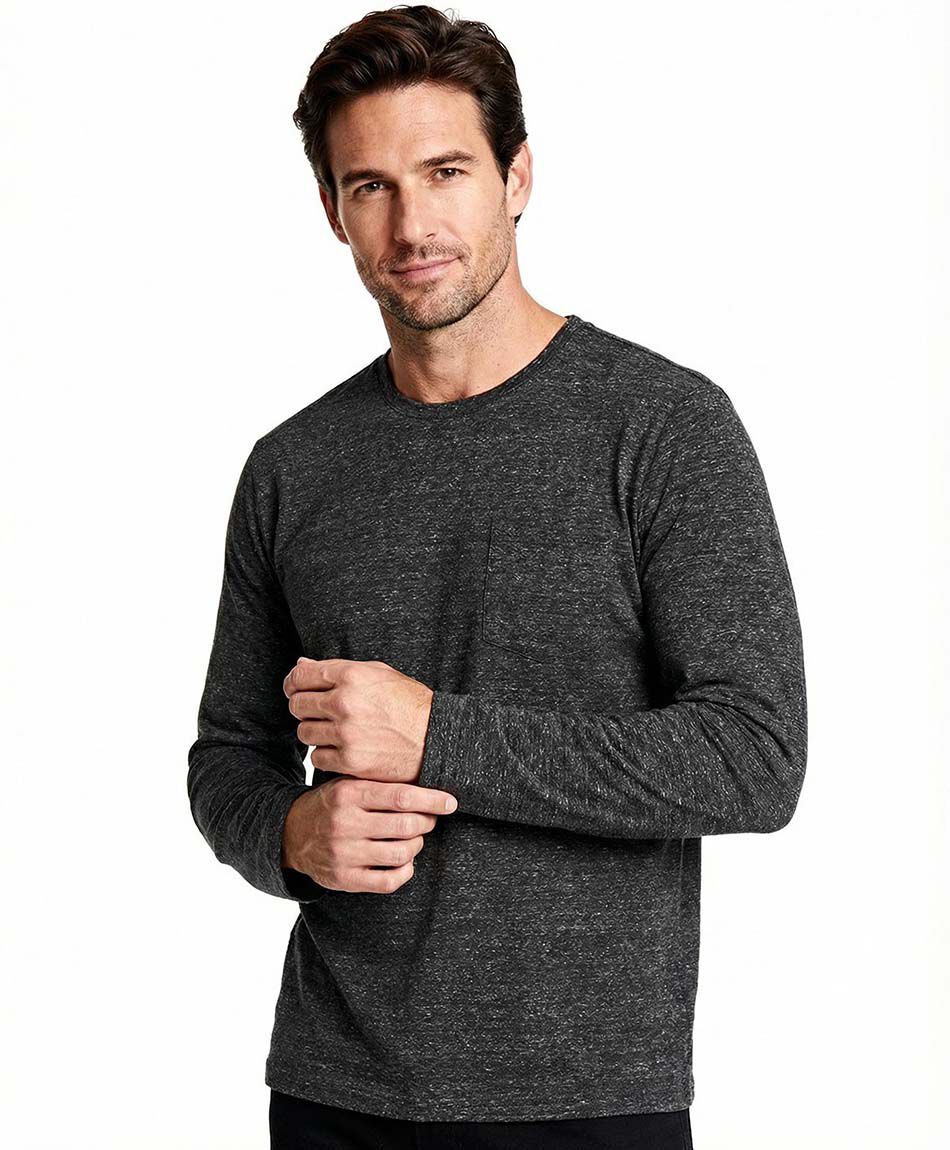 Remera hombre dise&ntilde; gris jaspeado