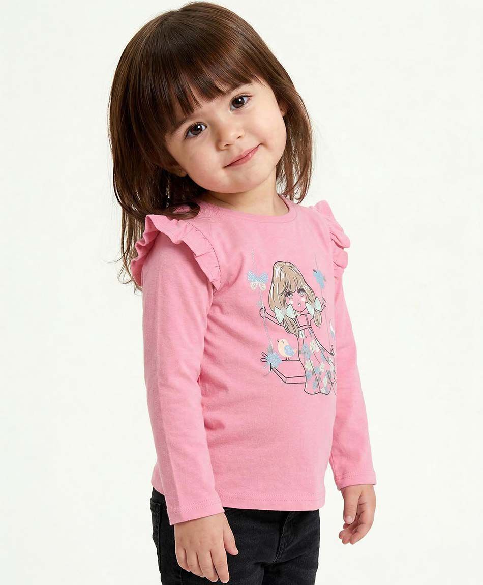 Remera beb&eacute; estampado columpio