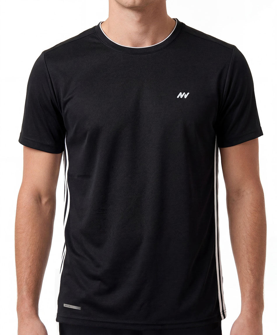Remera deportiva hombre l&iacute;neas laterales