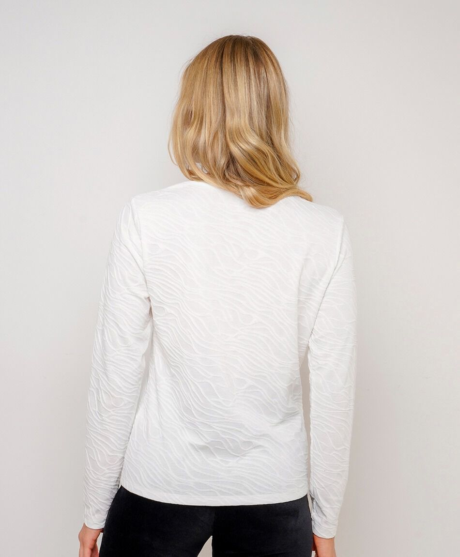 Remera mujer textura cebra