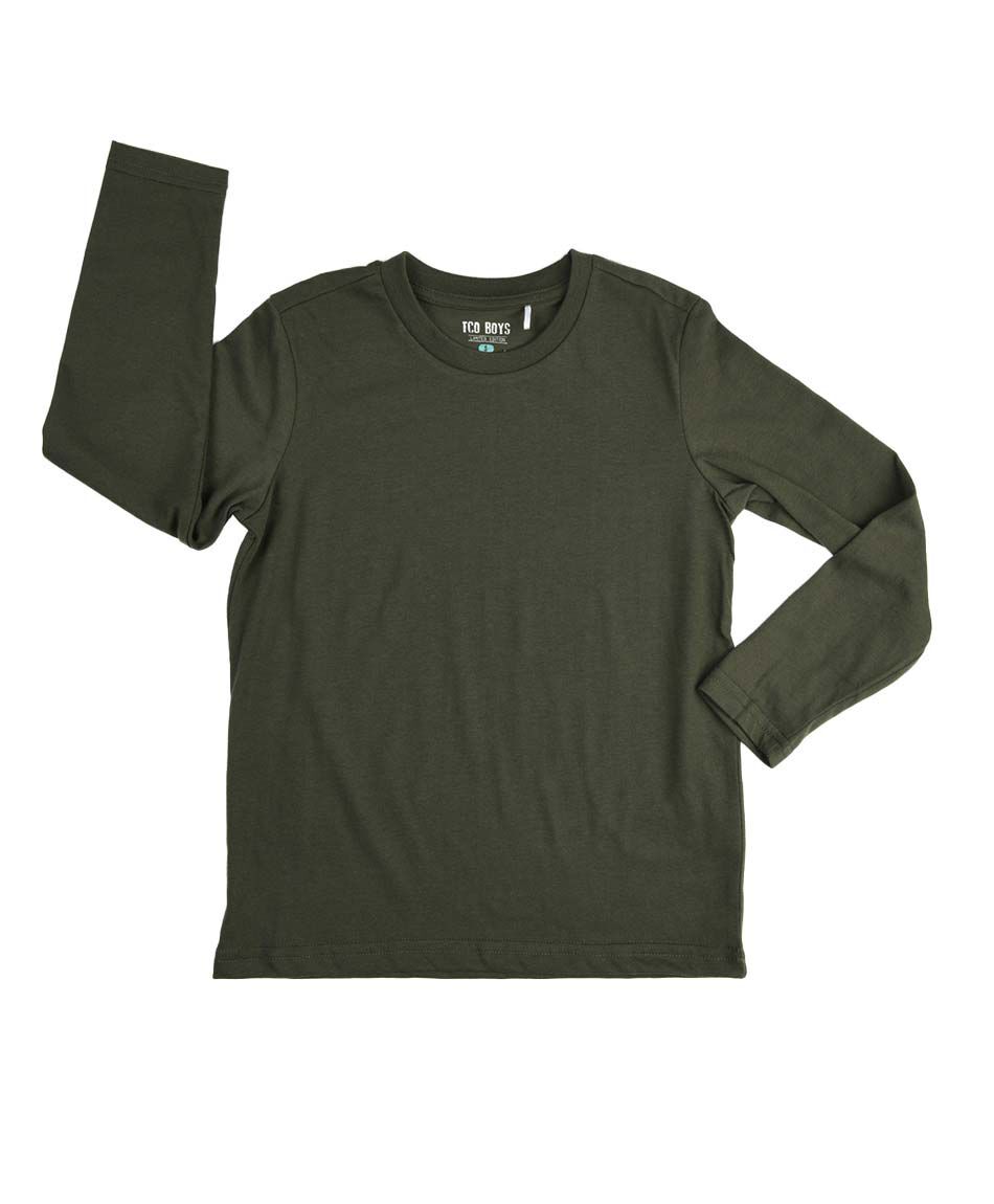 Remera ni&ntilde;o b&aacute;sica manga larga