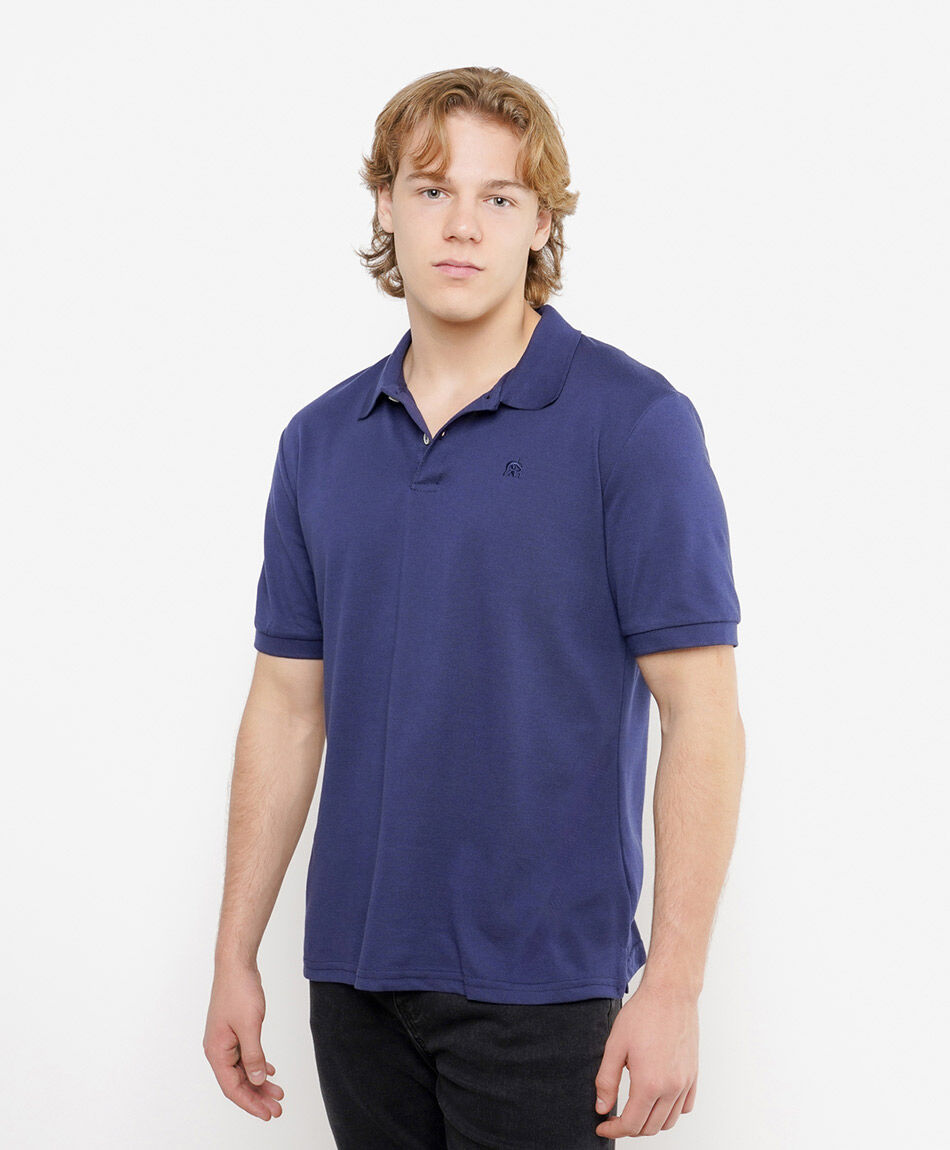 Remera hombre lisa cuello piqu&eacute;