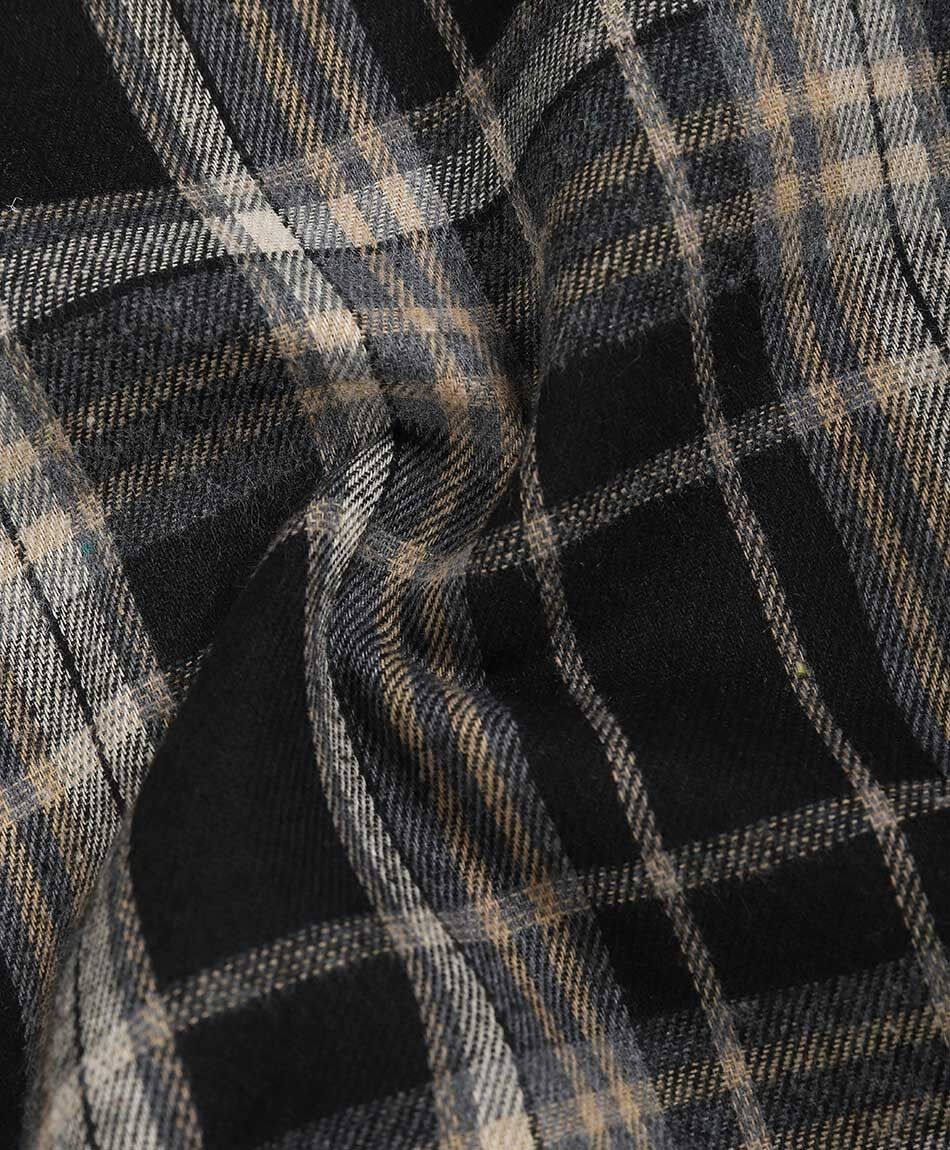 Camisa hombre franela black