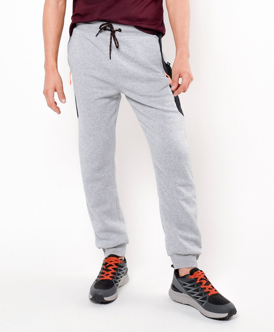 Pantal&oacute;n deportivo hombre gris l&iacute;nea