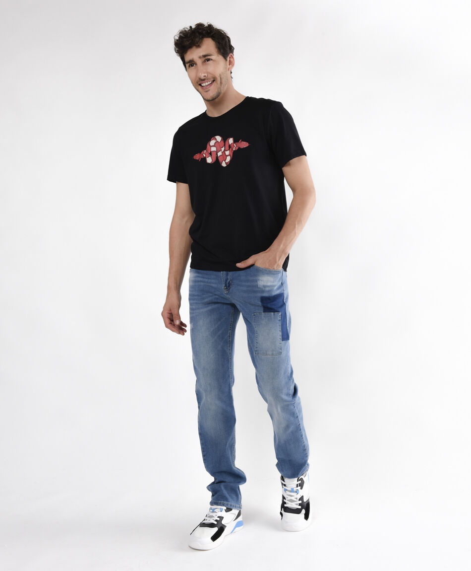 Jeans hombre parches