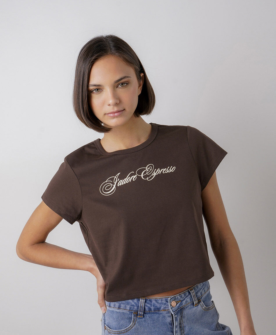 Remera mujer espresso