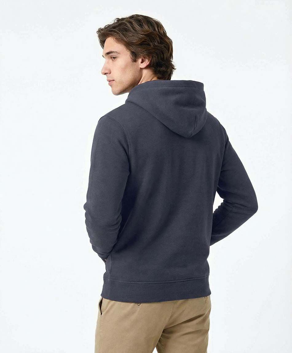 Poler&oacute;n hombre urbano con cierre burdeo