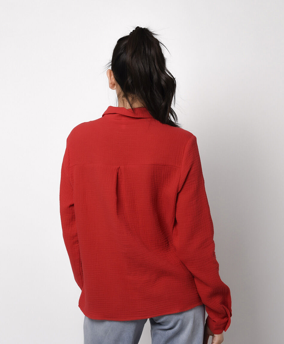 Camisa mujer camisera roja