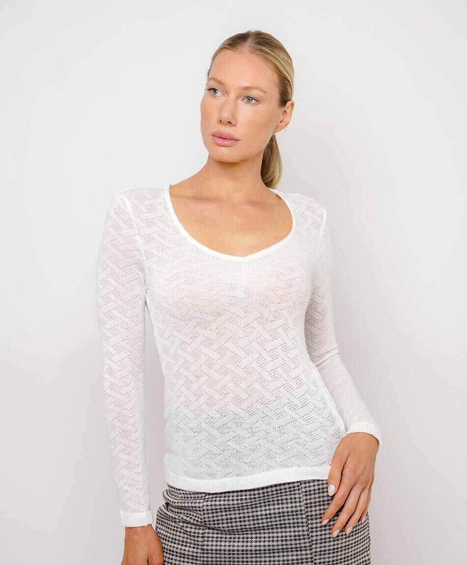 Remera mujer ligera texturizada