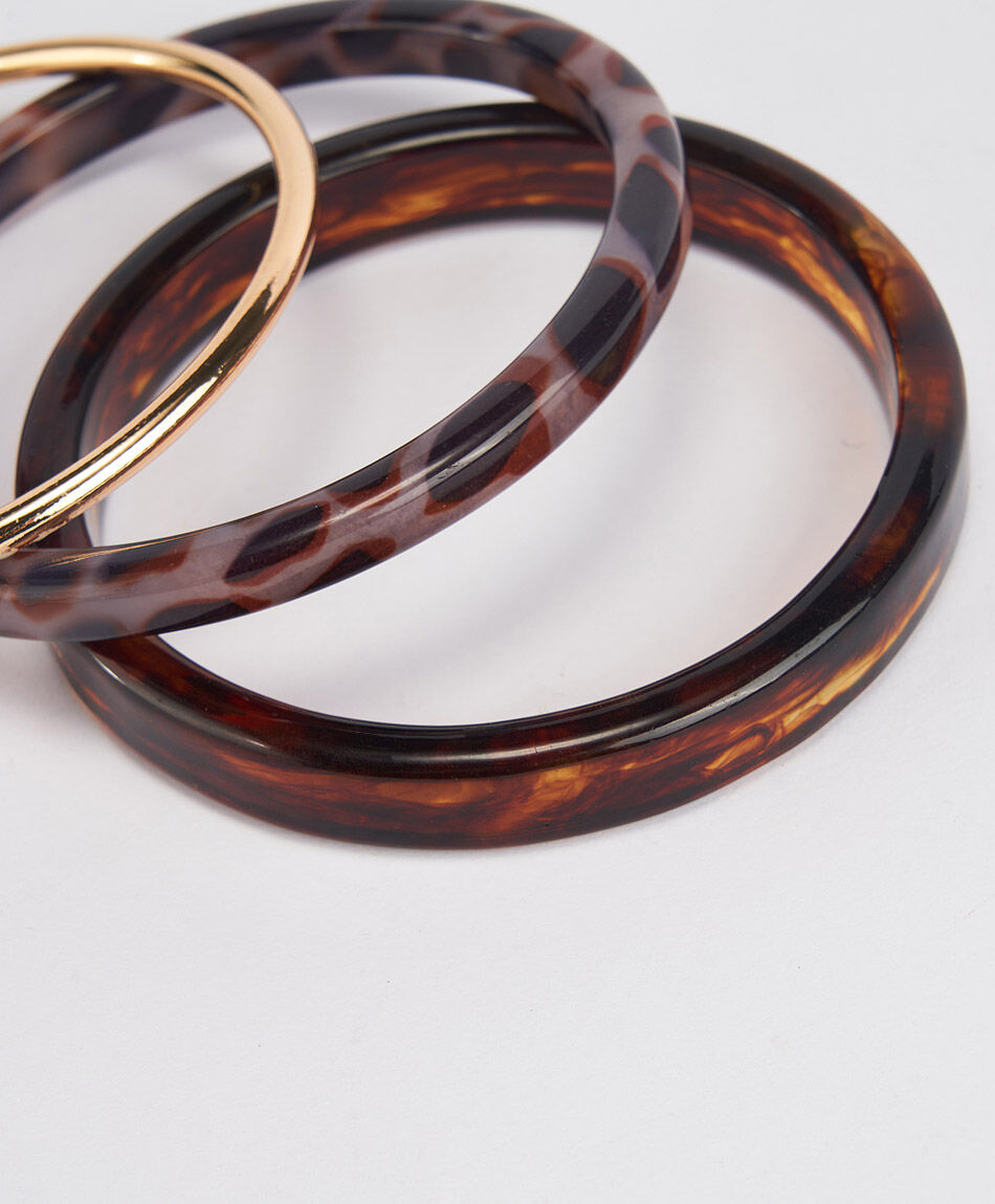 Set 3 pulseras mujer animal print