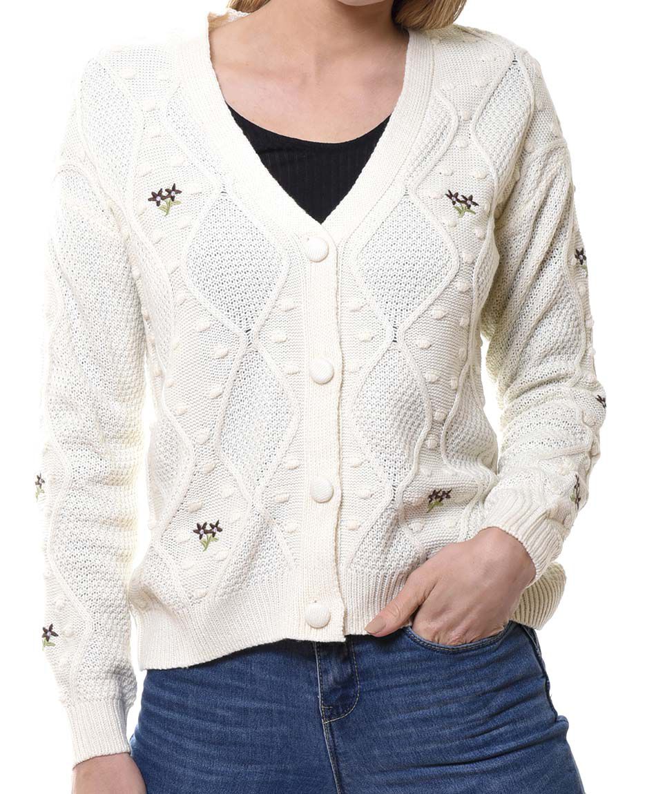 Cardigan bordado