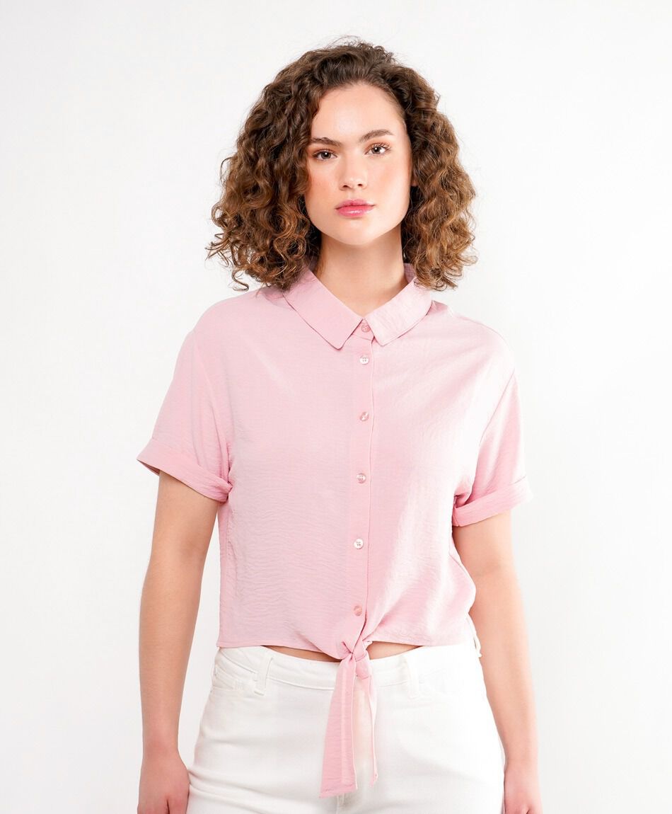 Camisa mujer nudo frontal