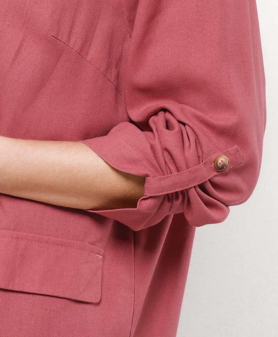 Blazer mujer lino color