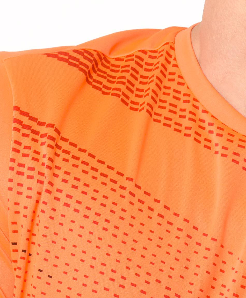 Polera deportiva hombre naranja