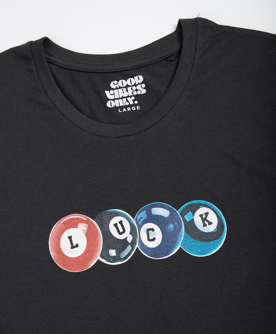 Remera hombre estampado luck billar