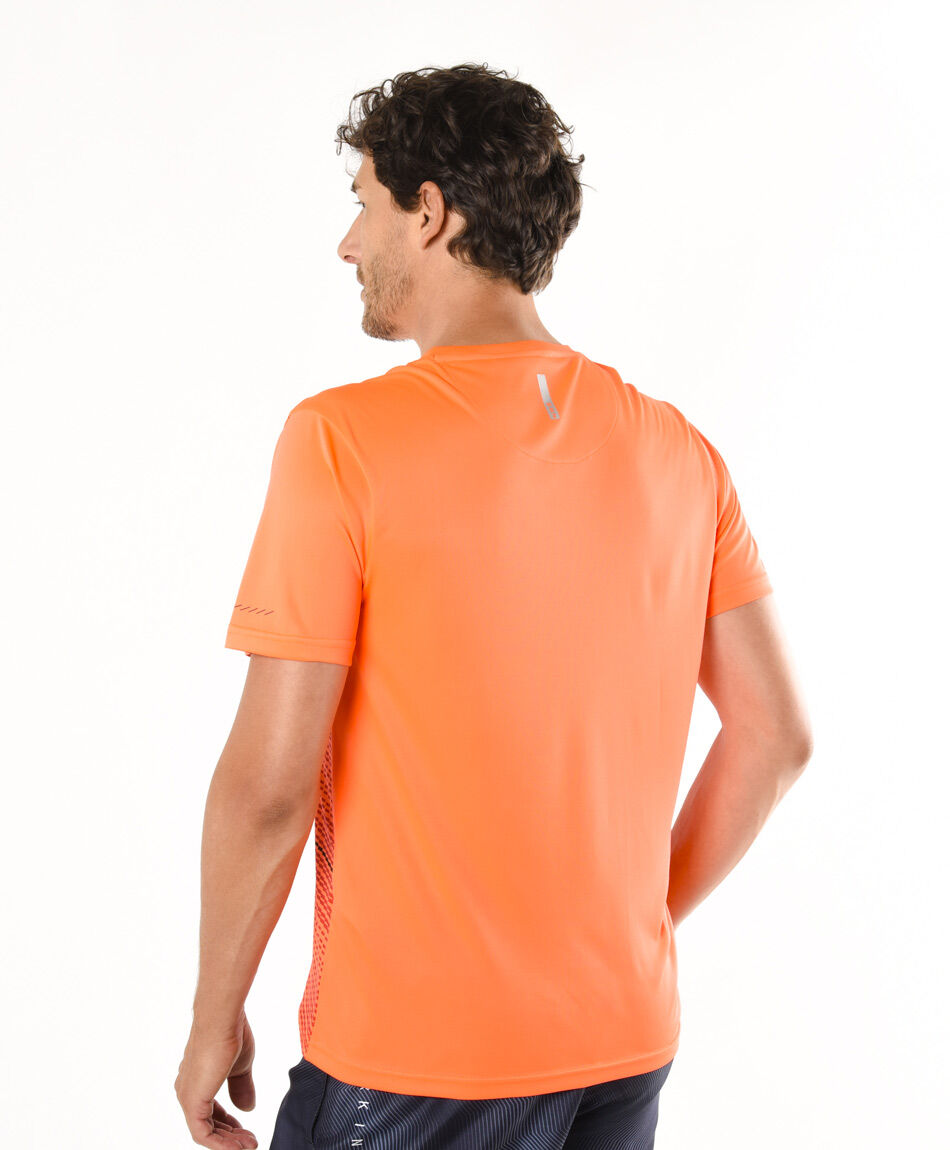 Polera deportiva hombre naranja