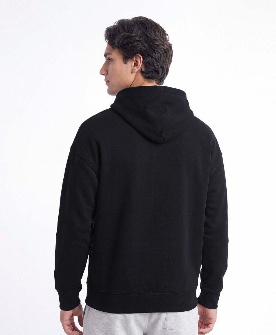 Buzo deportivo hombre liso negro