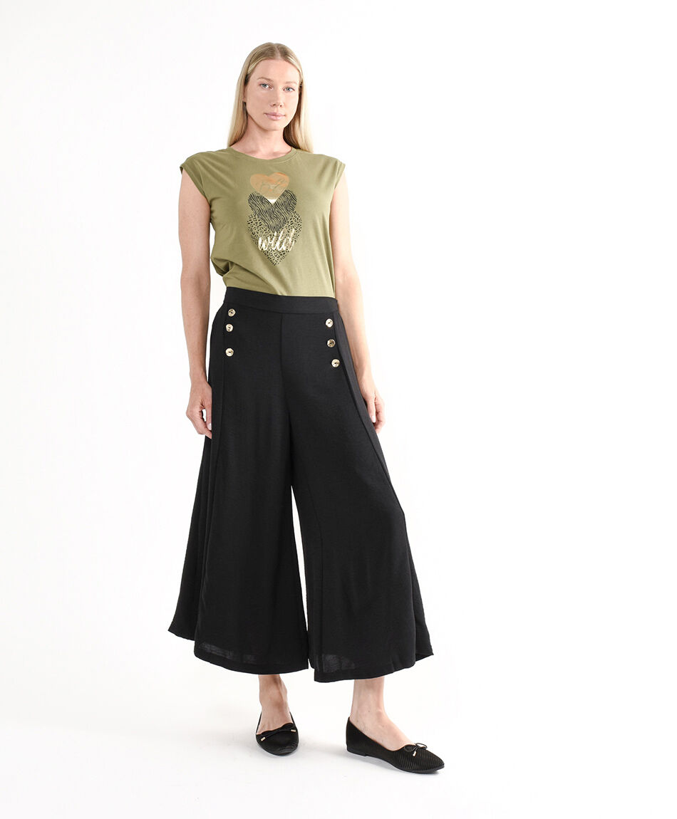 Pantal&oacute;n mujer top dise&ntilde;o botones