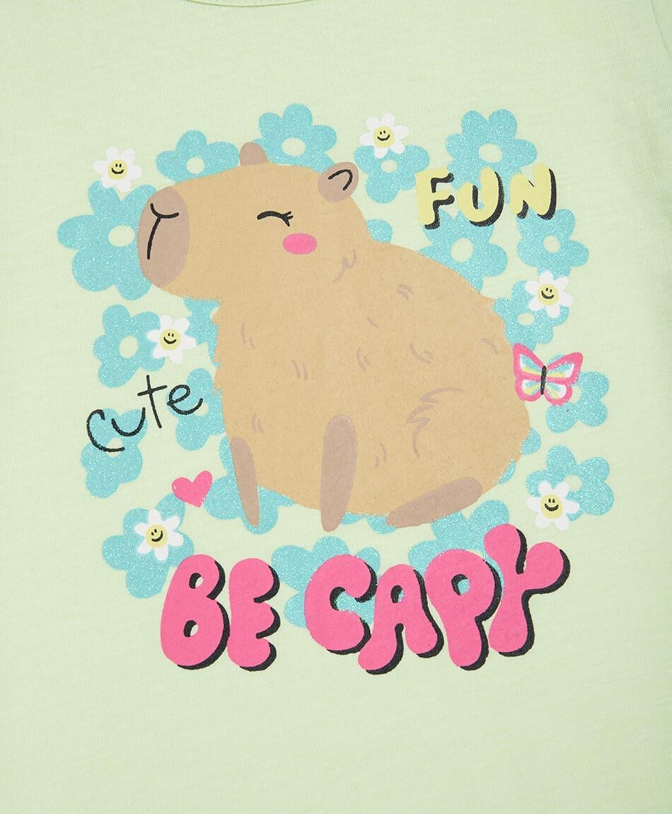 Remera ni&ntilde;a capibara fun