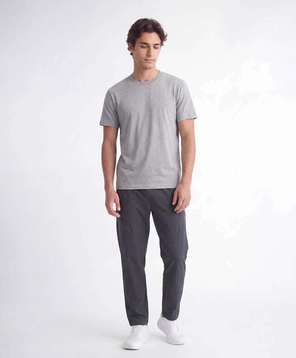 Pantal&oacute;n deportivo hombre delgado bolsillo gris