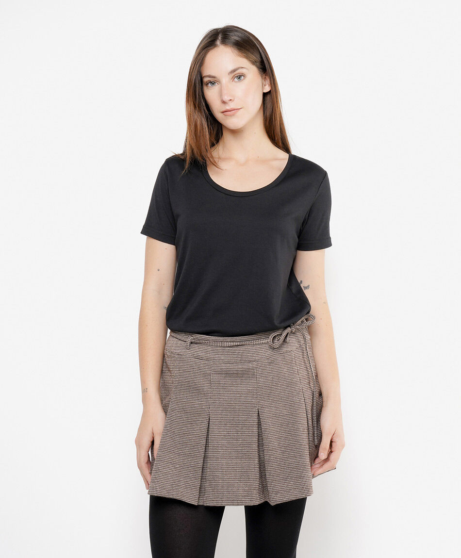 Mini falda mujer cuadrille lazo