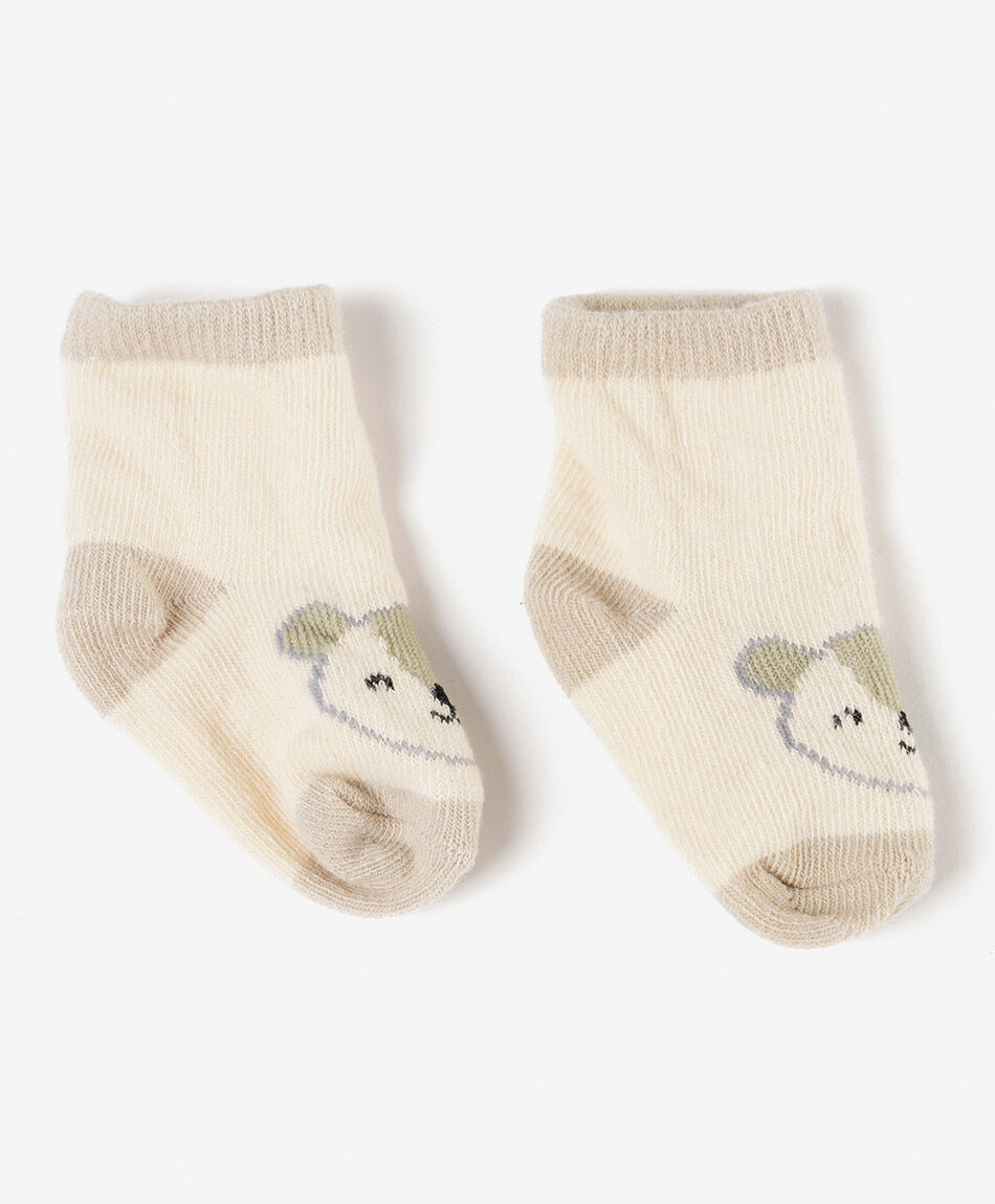 Set gorro + calcetines beb&eacute; animalito