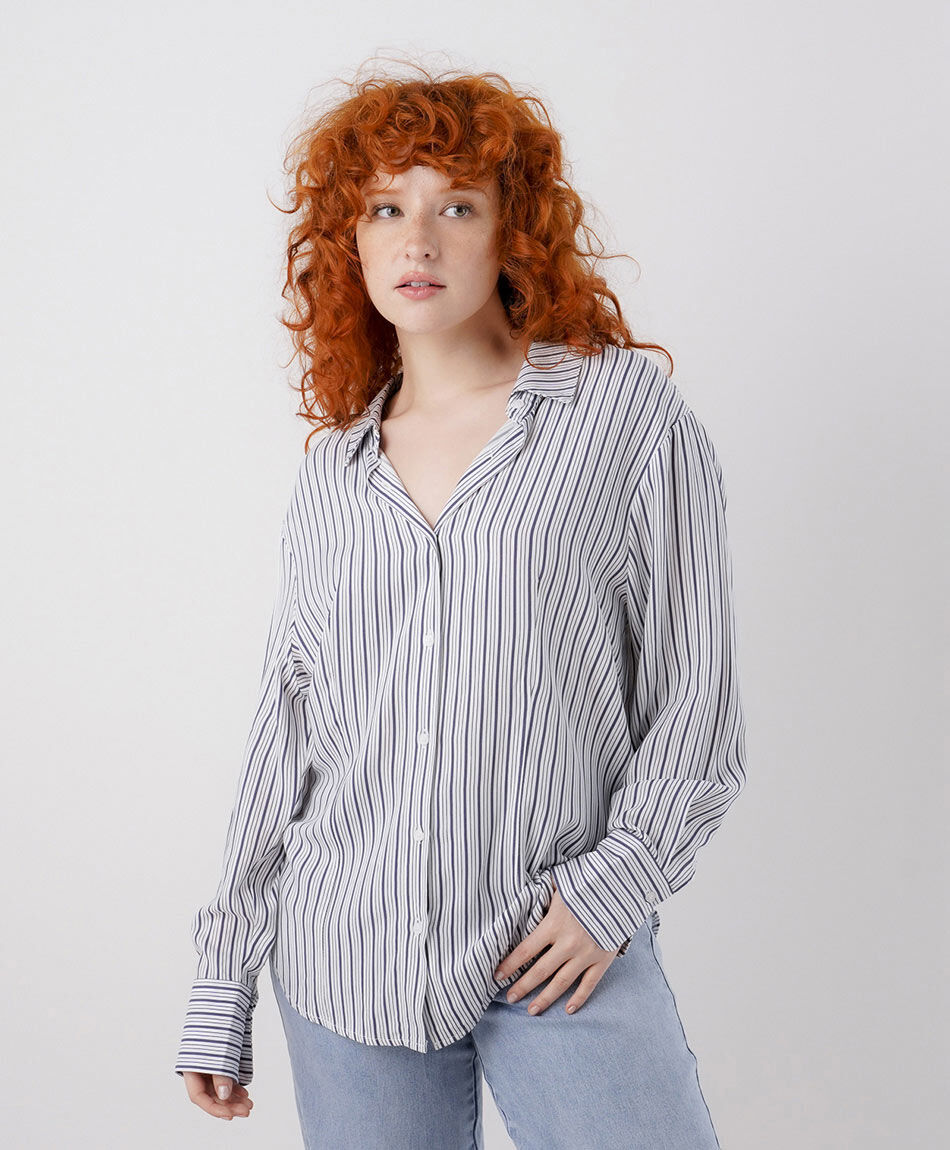 Camisa mujer listas bicolor