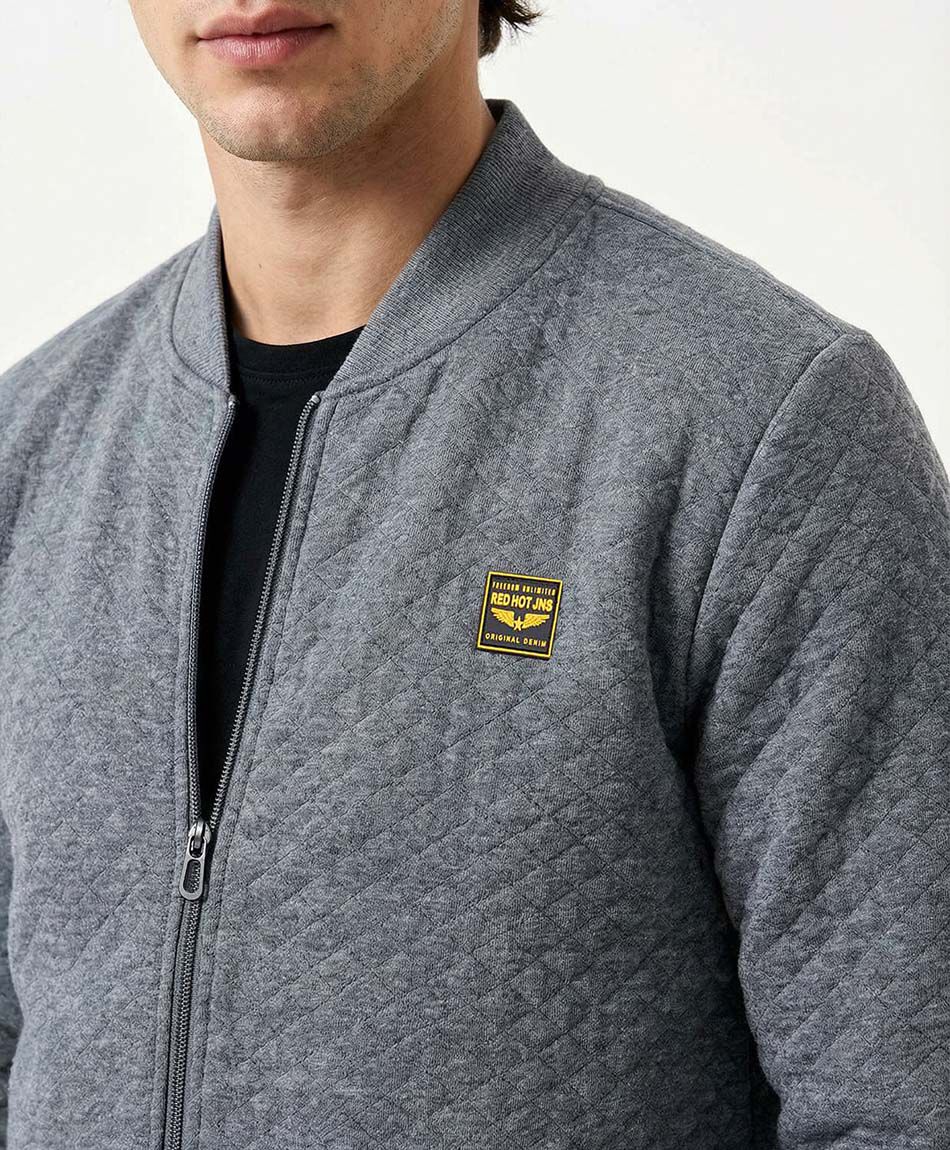 Campera hombre bomber gris