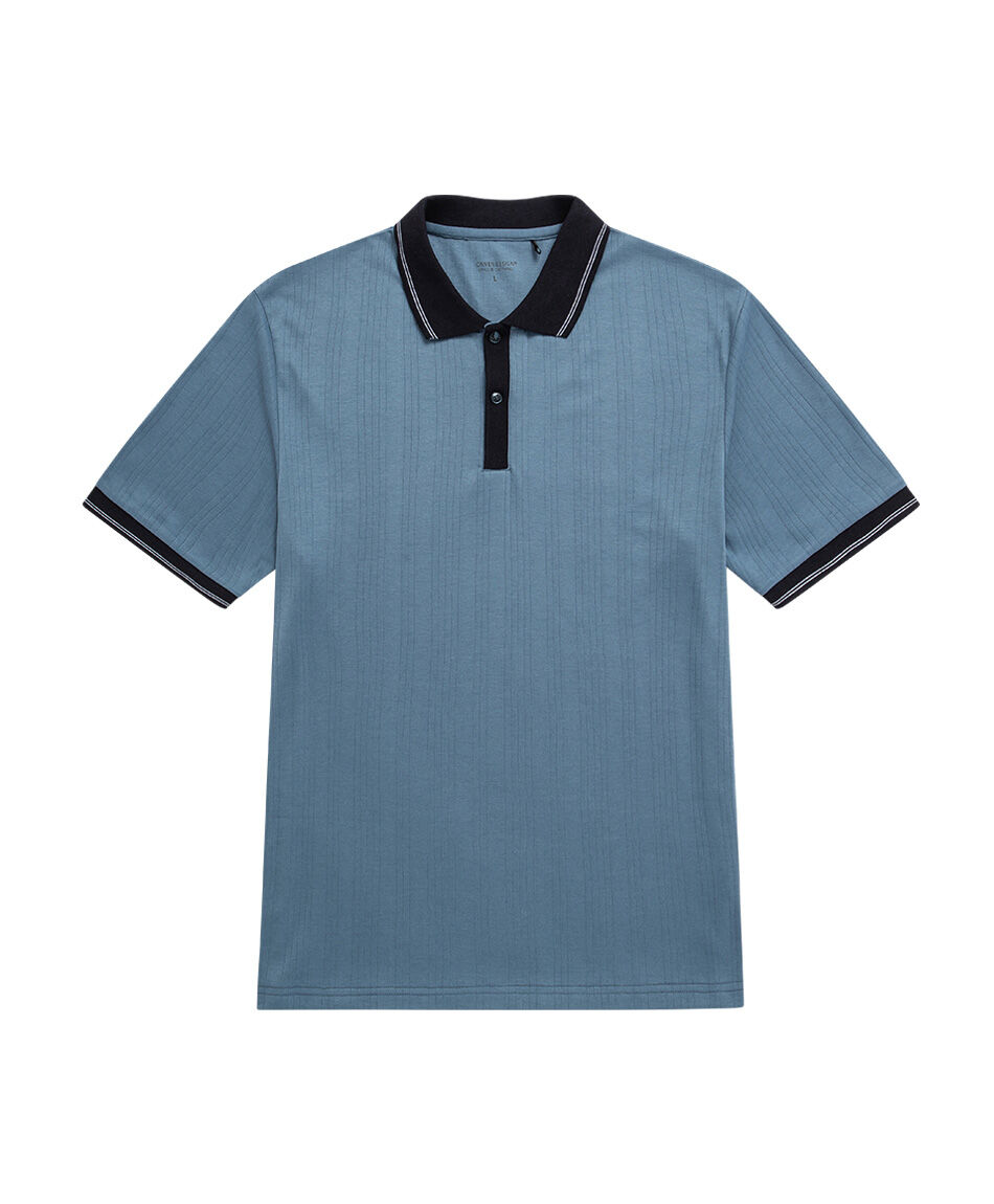 Remera hombre cuello polo blue
