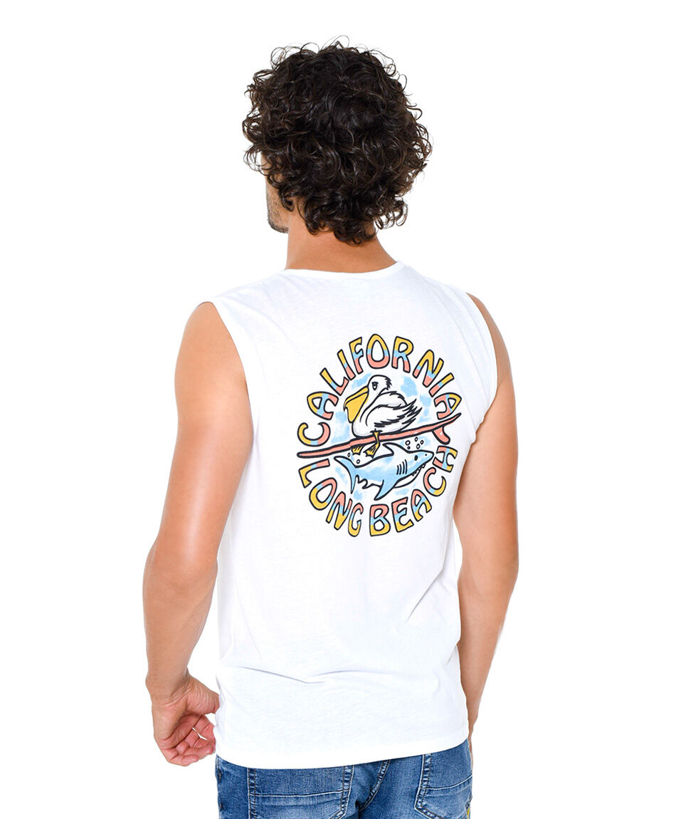 Polera sin mangas urbana