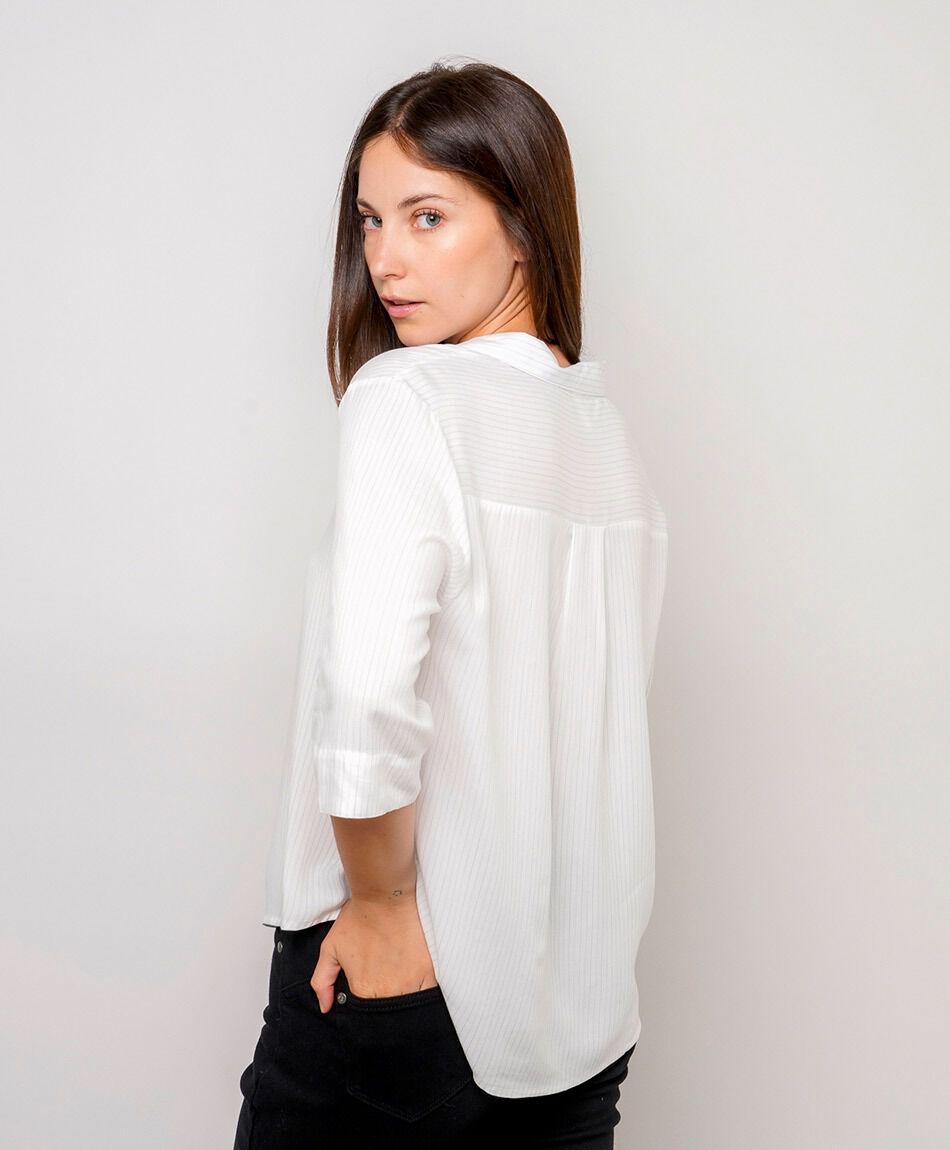 Camisa mujer manga 3/4 rayas