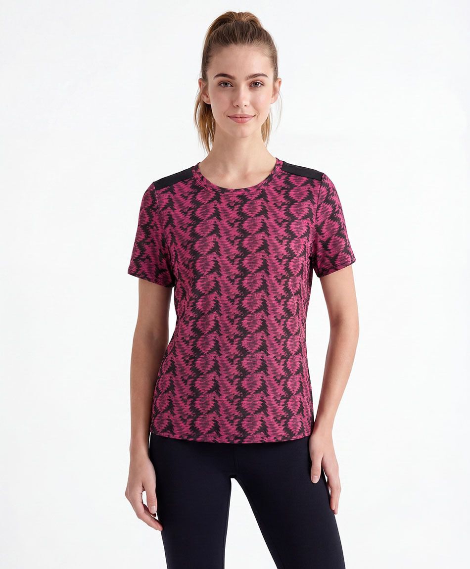 Remera deportiva mujer print frontal