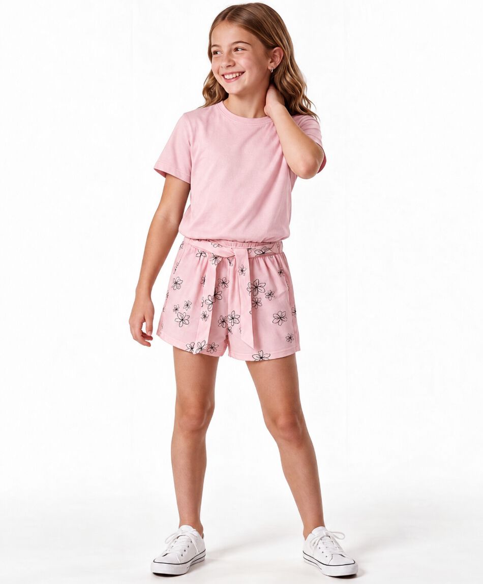 Short ni&ntilde;a flores