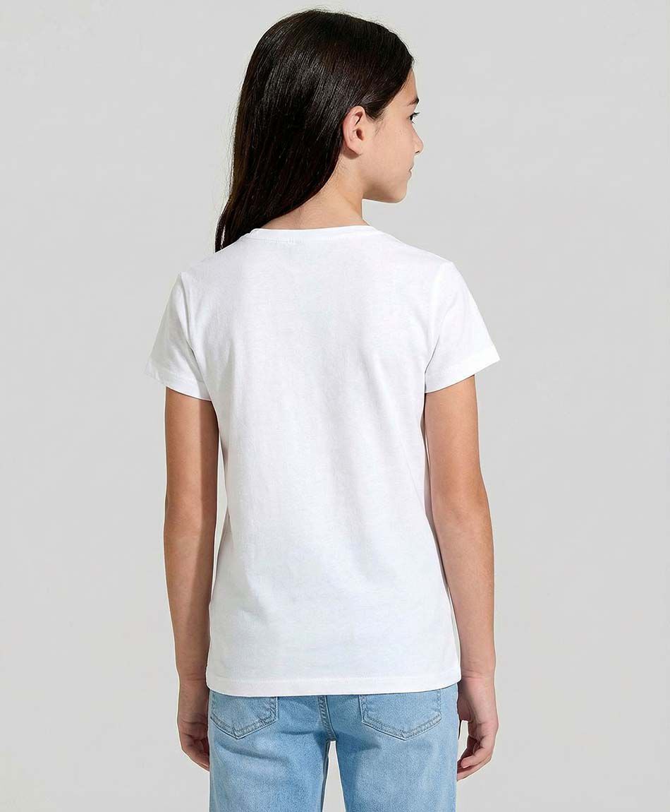 Remera ni&ntilde;a b&aacute;sica blanca