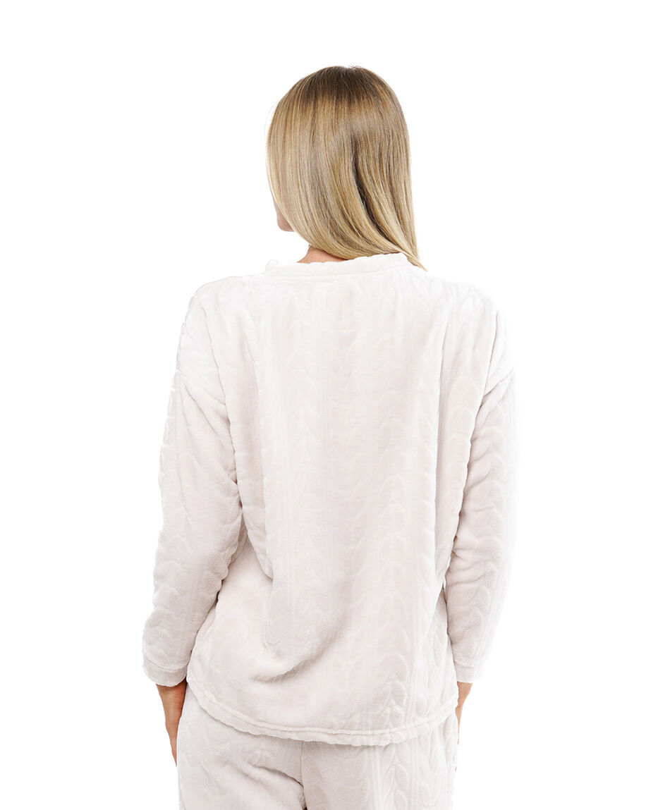 Pijama mujer hojas jacquard