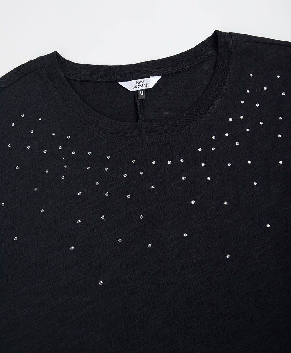 Remera mujer brillos superior