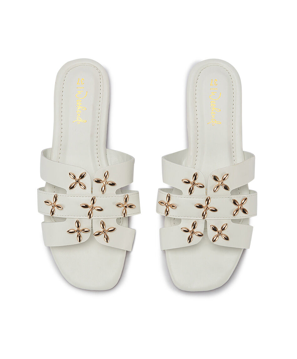 Sandalia mujer plana cruces