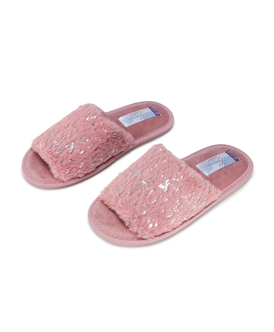 Pantufla mujer brillos sin punta