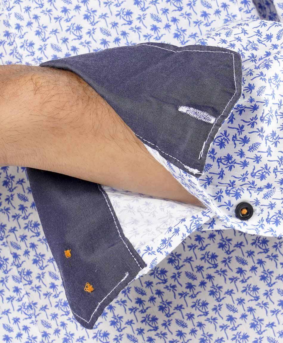 Camisa hombre mini palmeras