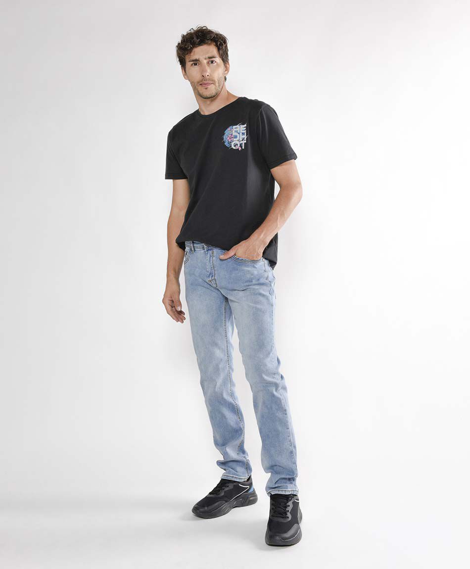 Jeans hombre desgastado slim fit