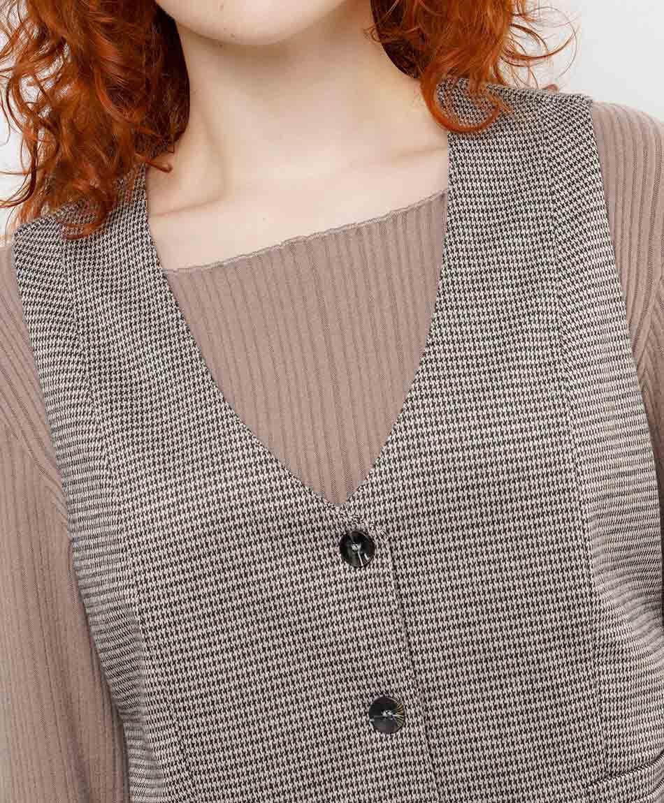 Vest mujer dise&ntilde;o vintage rayas