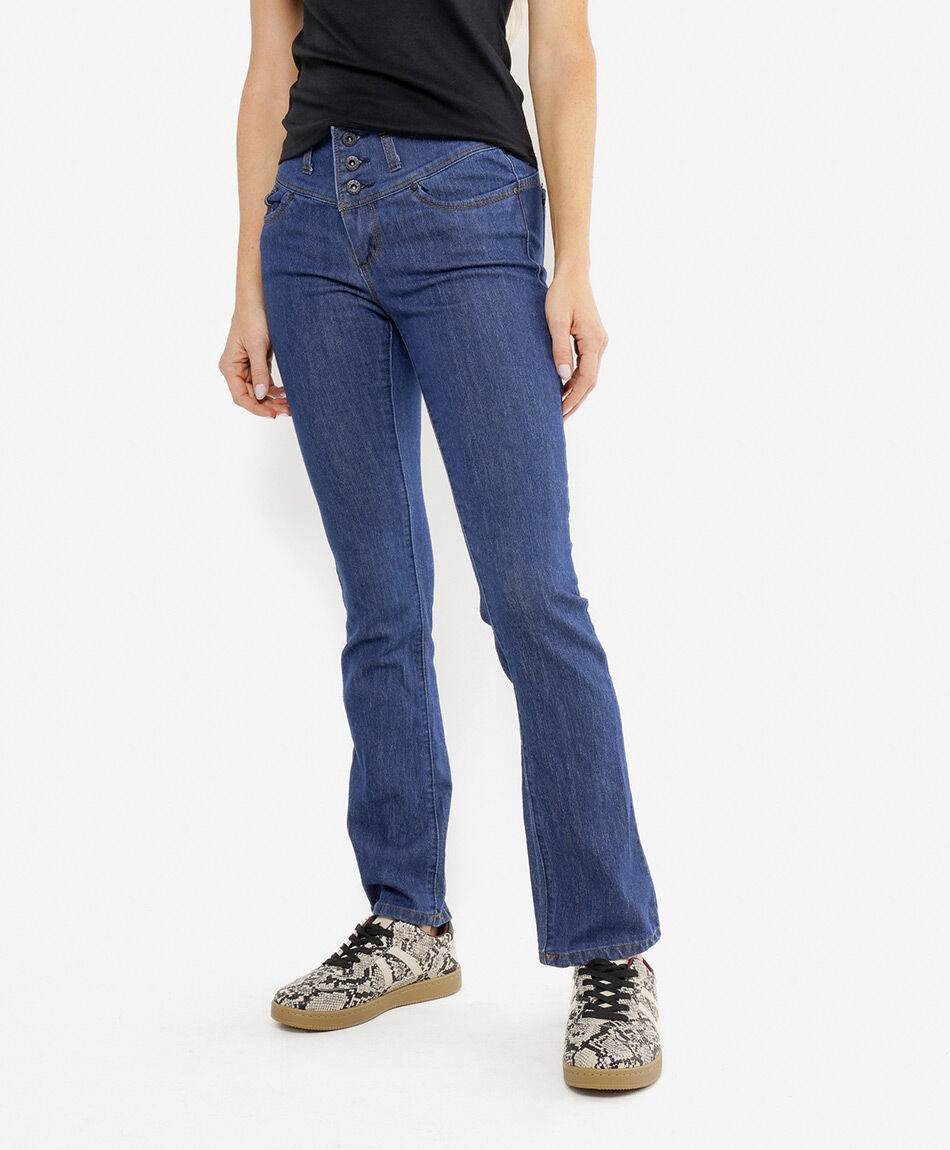 Jeans mujer tiro alto push up