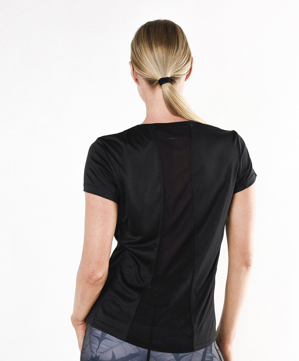 Remera deportiva mujer transparencia