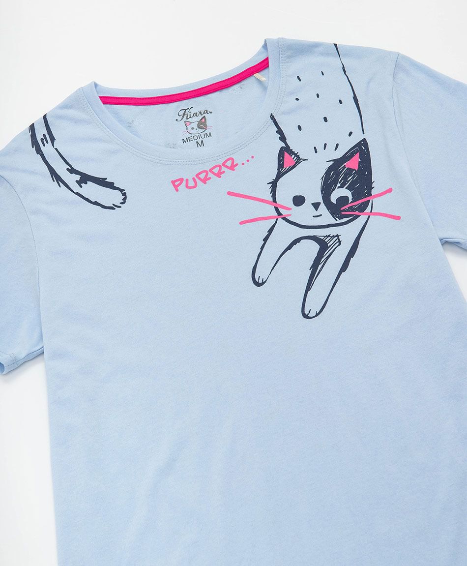 Camison mujer gato cuello