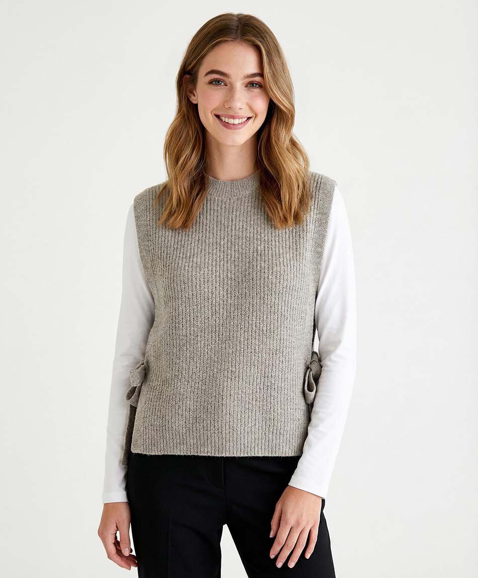 Poncho mujer pinny beige