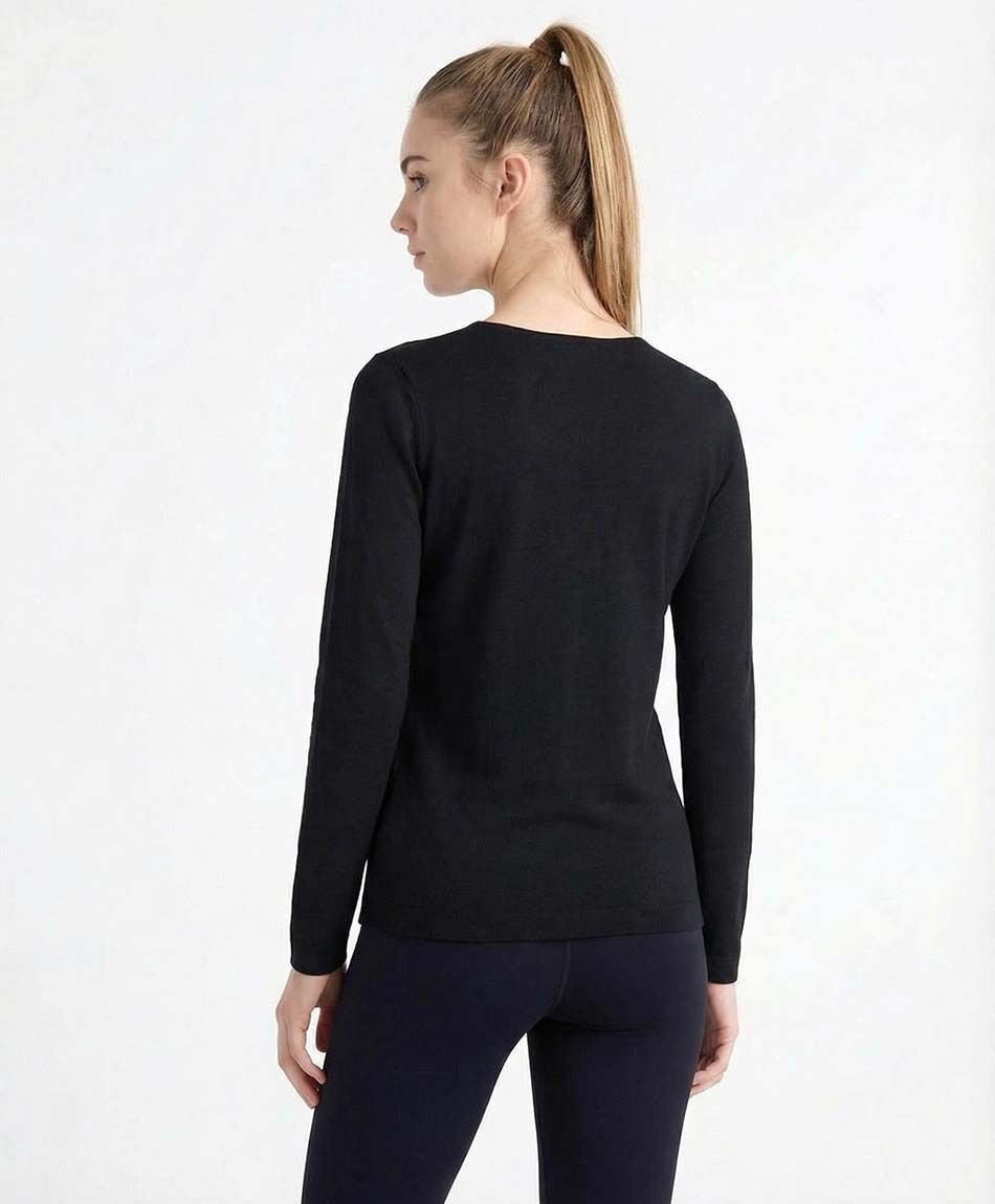 Camiseta mujer polar lisa black